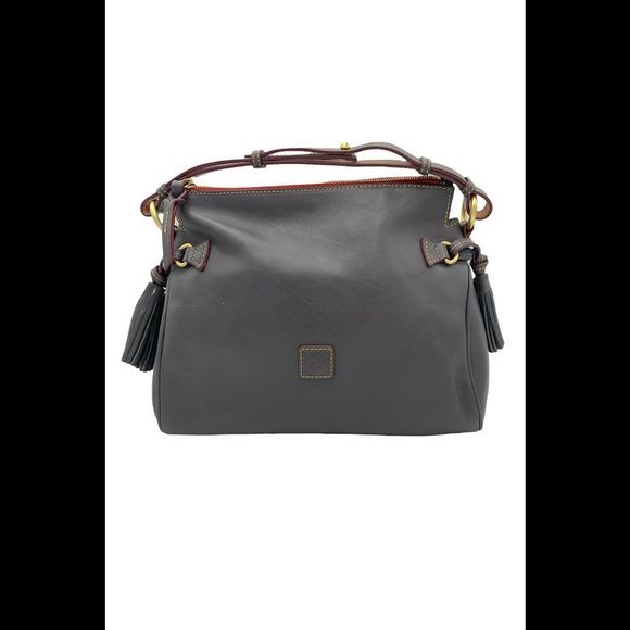 Dooney & Bourke Medium Florentine Leather Zip Hobo Black - Picture 1 of 4